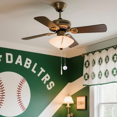2Pcs American Football Ceiling Fan Pull Chains,Sport Theme String Charm Decorative Extension 14", Fun Light Chains Extender with Connector Accessories for Home Décor in Saudi Arabia