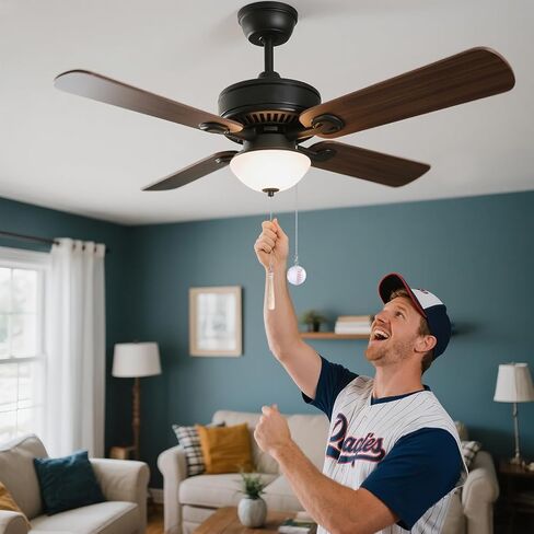 2Pcs American Football Ceiling Fan Pull Chains,Sport Theme String Charm Decorative Extension 14", Fun Light Chains Extender with Connector Accessories for Home Décor in Saudi Arabia