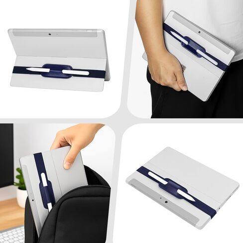 حامل قلم رصاص ProElife Slim لـ Apple Pencil Pro و Apple Pencil 2nd Gen / 1st Gen / USB-C والإكسسوارات Simple Stylus Pu Pency حامل قلم رصاص متين مع شريط مرن (رمادي) in Kuwait