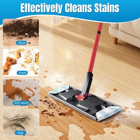 4 عبوات استبدال منصات MOP لنظام O-Cedar H2PRO Flat MOP و Vileda | O'Scedar H2 Pro Microfiber Mop Heads | عبوات قابلة لإعادة الاستخدام | آمنة على الخشب والبلاط والأرضيات الفينيل in Kuwait