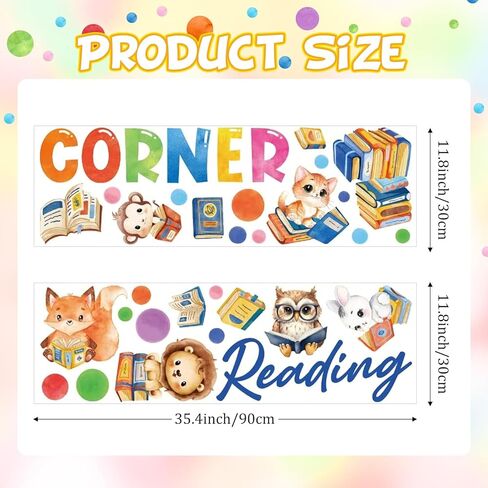 Cinrobiye Inspirational Quotes Wall Decals, Reading Cnrner Wall Art Stickers Nursery Classroom Playroom Decor for Toddler Kids Reading Study Room Bedroom Daycare Preschool Classroom Art Stickers in Saudi Arabia