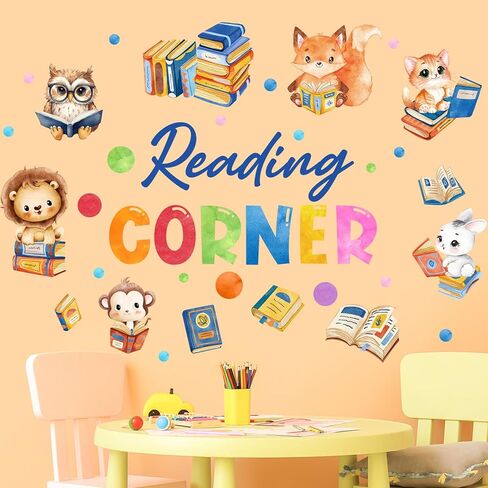 Cinrobiye Inspirational Quotes Wall Decals, Reading Cnrner Wall Art Stickers Nursery Classroom Playroom Decor for Toddler Kids Reading Study Room Bedroom Daycare Preschool Classroom Art Stickers in Saudi Arabia