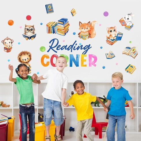 Cinrobiye Inspirational Quotes Wall Decals, Reading Cnrner Wall Art Stickers Nursery Classroom Playroom Decor for Toddler Kids Reading Study Room Bedroom Daycare Preschool Classroom Art Stickers in Saudi Arabia