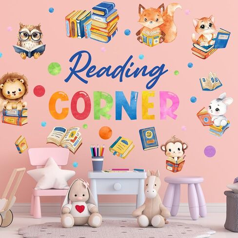 Cinrobiye Inspirational Quotes Wall Decals, Reading Cnrner Wall Art Stickers Nursery Classroom Playroom Decor for Toddler Kids Reading Study Room Bedroom Daycare Preschool Classroom Art Stickers in Saudi Arabia