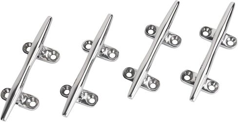 Hoffen Boat Cleat, 4 Pack 316 Stainless Steel 4 inch 5 inch 6 inch Open Base Dock Cleat Marine Grade Rope Cleat with Fasteners for Kayaks, Nautical Decor in Saudi Arabia