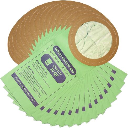 15 Pack of 100331 Micro Filter Vacuum Bags Compatible with Pro Team LineVacer Coachvac Super CoachVac and MegaVac Backpack Vacuum Cleaners Replace Part 100331 Open Cirular Collar in Kuwait