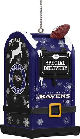 Foco NFL Baltimore Ravens Letters to Santa Mailbox Ornament ، Decoration Tree Decoration in Kuwait