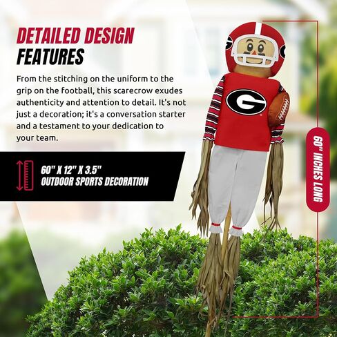 NCAA Alabama Crimson Scarecrow With Stake Pole & Complete Football Uniform Set - 60" x 12" x 3.5" Outdoor Sports Decoration Perfect For A Front Yard, Garden, Or Tailgating in Saudi Arabia