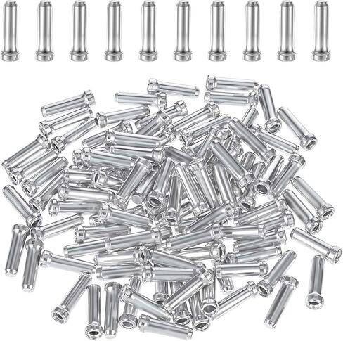 100 PCS الكابل الفرامل كبلات نهاية سبيكة كابل نهاية تجعيد الكبل دراجة كبلات نهاية الكابلات للدراجة الجبلية على الطريق ، والفضة ، والكابلات كابل الدراجة كابلات الفرامل كبسولات نهاية الدراجة نصائح كابل الفرامل أغطية ركوب الدراجات in Saudi Arabia
