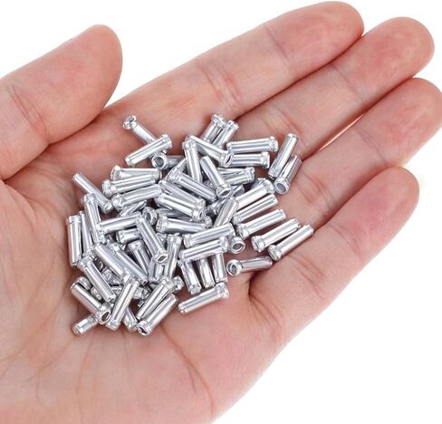 100 PCS الكابل الفرامل كبلات نهاية سبيكة كابل نهاية تجعيد الكبل دراجة كبلات نهاية الكابلات للدراجة الجبلية على الطريق ، والفضة ، والكابلات كابل الدراجة كابلات الفرامل كبسولات نهاية الدراجة نصائح كابل الفرامل أغطية ركوب الدراجات in Saudi Arabia