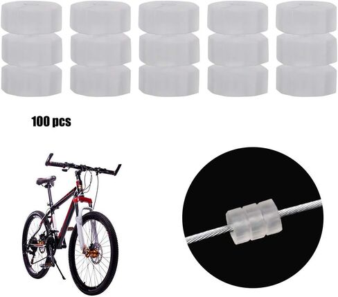 100pcs Silicone O Rings Donuts, Cable Frame Wrap Protector Accessories for Inner Brake & Derailleur Cables in Saudi Arabia