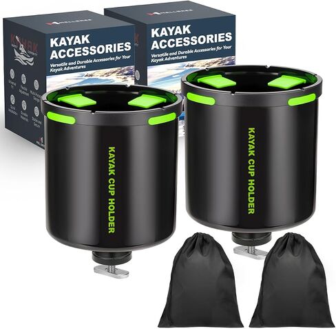 Mellbree Kayak Cup Holder ، حامل مشروب مضاد للتصنيع ، حامل قوارب الكاياك مسار لصيد الأسماك ، وتخزين طعم الأسماك ، وحامل الهاتف متعدد الوظائف in Saudi Arabia