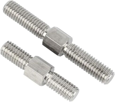 Double-Ended Threaded Rod, 2Pcs M4 M5 M6 M8 M10 M12 304 Stainless Steel Dual Head Threaded Bar Left Thread Right Double End Thread Rod Stud Bolts(M10,100mm) in Kuwait