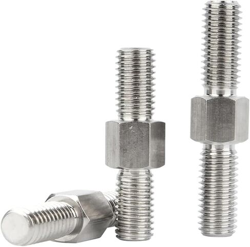Double-Ended Threaded Rod, 2Pcs M4 M5 M6 M8 M10 M12 304 Stainless Steel Dual Head Threaded Bar Left Thread Right Double End Thread Rod Stud Bolts(M10,100mm) in Kuwait