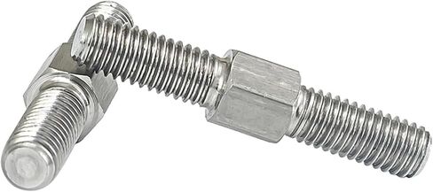قضيب مزدوج ملولب ، 2pcs M10 اليسار واليمين خيط مزدوج قضيب الطرف 304 الفولاذ المقاوم للصدأ إيجابية ومسامير المسامير السلبية in Saudi Arabia