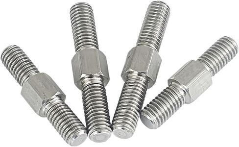 قضيب مزدوج ملولب ، 2pcs M10 اليسار واليمين خيط مزدوج قضيب الطرف 304 الفولاذ المقاوم للصدأ إيجابية ومسامير المسامير السلبية in Saudi Arabia