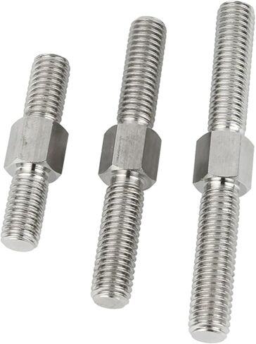 قضيب مزدوج الملوث ، 2pcs M4 M5 M6 M8 M10 M12 304 الفولاذ المقاوم للصدأ من الفولاذ المقاوم للصدأ الأيسر اليمين قضيب الخيط المزدوج قضيب السلبي السلبي البراغي مسمار المسمار (M10x40mm) in Saudi Arabia