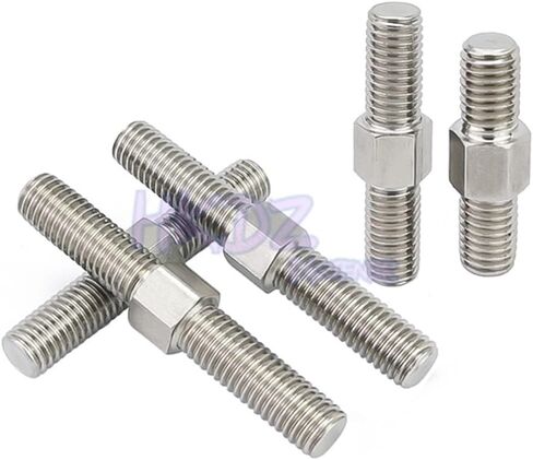 قضيب مزدوج ملولب ، 2pcs من الفولاذ المقاوم للصدأ مقاوم المقاوم للصدأ شريط الخيوط اليسرى الخيط الأيمن end end end end end stud rod rod stice head double (m16x70mm) in Saudi Arabia