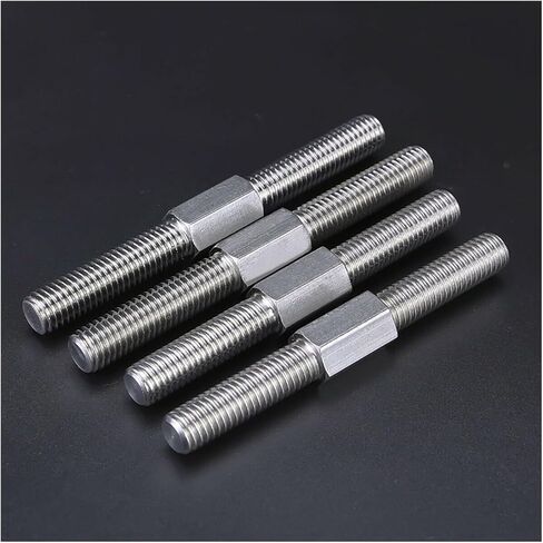 قضيب مزدوج ملولب ، 2pcs الخيط الأيسر واليمين قضيب الخيط المزدوج M4 M5 إيجابي وسلبي البراغي مسامير مسمار المسمار 304 الفولاذ المقاوم للصدأ (M5x40mm) in Saudi Arabia