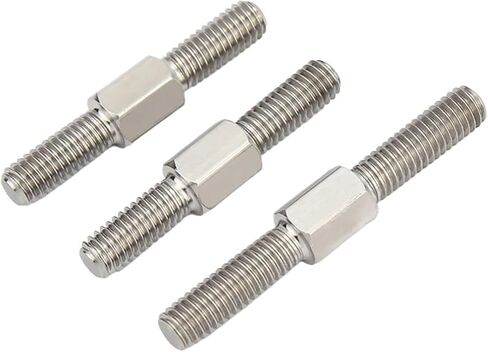 Double-Ended Threaded Rod, 2Pcs M6 304 Stainless Steel Left Hand and Right - Hand Double End Thread Tight Adjustable Rod Stud Screws Bolts(M6 x 90mm) in Saudi Arabia