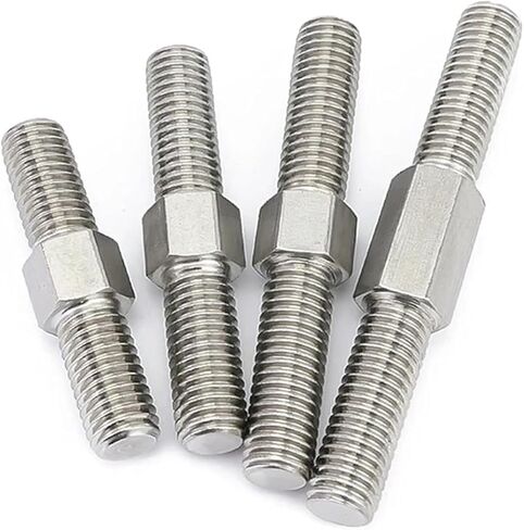 Double-Ended Threaded Rod, 2Pcs M3M4M5M6M8 M10 M12 M14 M16 Left/Right Thread Double End Thread Rod 304 Stainless Steel Positive/Negative Thread Bar Stud Bolt(M4x80mm) in Saudi Arabia