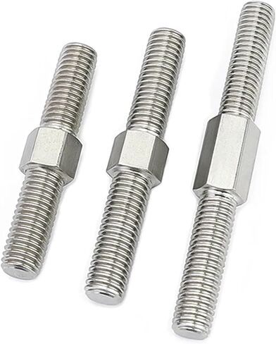 Double-Ended Threaded Rod, 2Pcs M3M4M5M6M8 M10 M12 M14 M16 Left/Right Thread Double End Thread Rod 304 Stainless Steel Positive/Negative Thread Bar Stud Bolt(M4x80mm) in Saudi Arabia