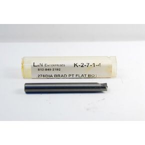 .2785 X 27/16 OAL 2 Flute Brad Point Flat Bottom Drill 3/16 Depth of Cut Carbide in Saudi Arabia