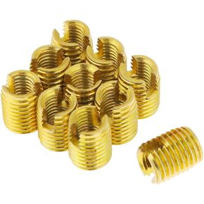 Brass Bushing Bushings and Inserts 10pcs M8 X M5 Self Tapping Threaded Insert 302 Slotted Type Screw Bushing for Thread Repair in Kuwait