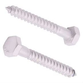 5/16 × 4-1/2 "(8 أجهزة كمبيوتر) مسامير سداسي براغي ، 304 من الفولاذ المقاوم للصدأ 18/8 ، مسامير خشبية رأس سداسي للتطبيقات الثقيلة مثل سور سور in Kuwait