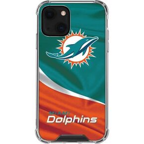 Skinit Clear Phone Case Compatible with iPhone 13 - Officially Licensed NFL Miami Dolphins Design in Saudi Arabia