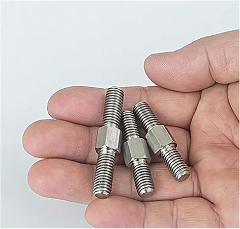 Double-Ended Threaded Rod, 2Pcs M4-M16 Left and Right Thread Double End Thread Rod 304 Stainless Steel Positive and Negative Thread Bar Stud Bolts Screw(M6x100mm) in Saudi Arabia
