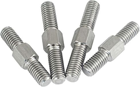 Double-Ended Threaded Rod, 2Pcs M4-M16 Left and Right Thread Double End Thread Rod 304 Stainless Steel Positive and Negative Thread Bar Stud Bolts Screw(M6x100mm) in Saudi Arabia