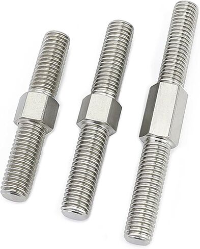 Double-Ended Threaded Rod, 2Pcs M4-M16 Left and Right Thread Double End Thread Rod 304 Stainless Steel Positive and Negative Thread Bar Stud Bolts Screw(M6x100mm) in Saudi Arabia