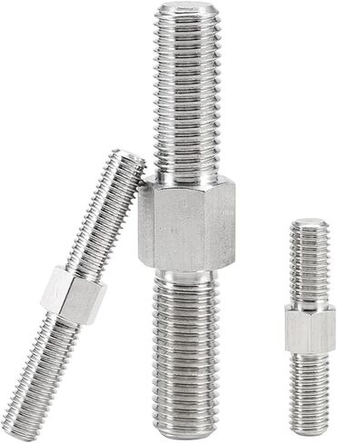 قضيب مزدوج ملولب ، 2pcs M3 M4 M5 M6 M10 M10 ~ M16 من الفولاذ المقاوم للصدأ من الفولاذ المقاوم للصدأ اليسار واليمين قضيب الطرف المزدوج قضيب البراغي المسامير السلبية (M14x130mm) in Saudi Arabia