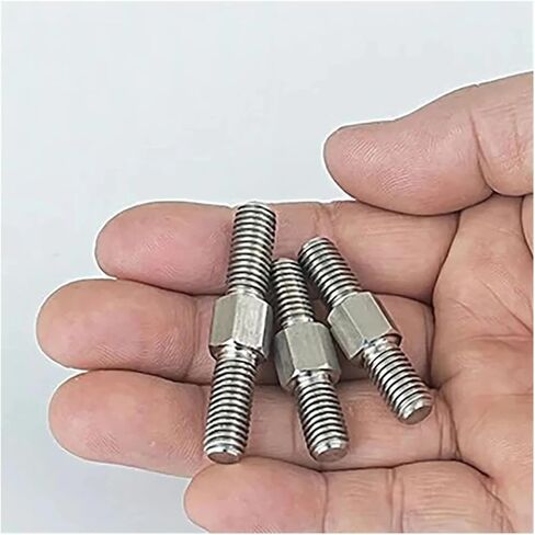قضيب مزدوج ملولب ، 2pcs M3 M4 M5 M6 M10 M10 ~ M16 من الفولاذ المقاوم للصدأ من الفولاذ المقاوم للصدأ اليسار واليمين قضيب الطرف المزدوج قضيب البراغي المسامير السلبية (M14x130mm) in Saudi Arabia
