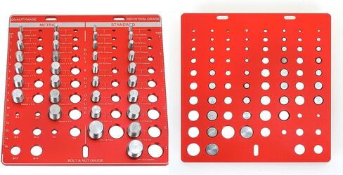 Red Nut and Brold Thread Checker Aluminy Aluminy Size Size Size inch Metric مع 34 ثقوب معرف الخيط والهواة in Kuwait