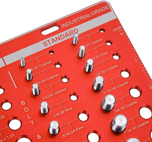 Red Nut and Brold Thread Checker Aluminy Aluminy Size Size Size inch Metric مع 34 ثقوب معرف الخيط والهواة in Kuwait
