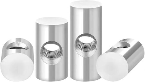10PCS Barrel Bolts Cross Dowel Slotted Fittings Bed Or Chair Horizontal Hole Nut M6 M8 L=11mm-17mm(M5x14 OD8) in Kuwait