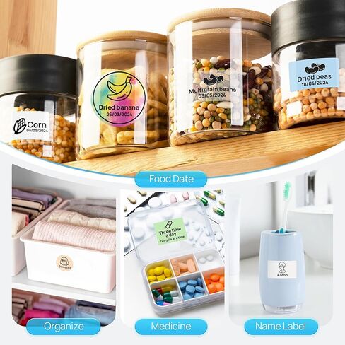 ملصقات Polono الحرارية لـ PM220s Maker ، 1.97 "x1.97" (50 × 50 مم) ، شريط ملصق حراري متعدد الأغراض ، ورق حراري ذاتي الاستخدام للمنزل ، المكتب ، 150 ملصقات/1 roll ، وردي in Kuwait