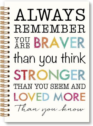 Inspirational Rainbow Notebook Journal - Motivational Nursery Spiral Notebook, I am Kind Inspirational Notebooks Gifts for Kids Girls, Daily Affirmations for Women School Supplies, 6x8.2In in Kuwait