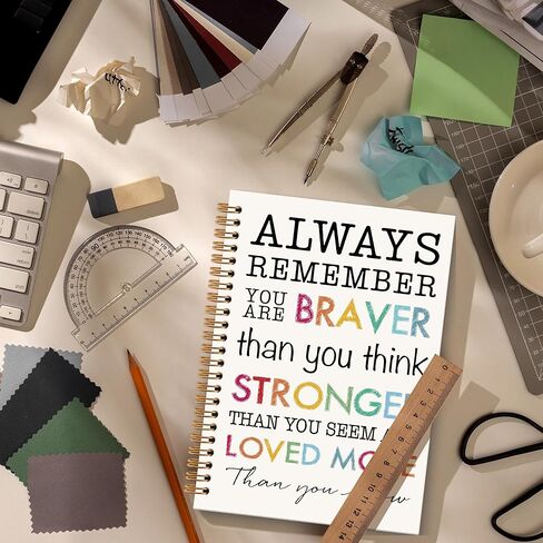 Inspirational Rainbow Notebook Journal - Motivational Nursery Spiral Notebook, I am Kind Inspirational Notebooks Gifts for Kids Girls, Daily Affirmations for Women School Supplies, 6x8.2In in Kuwait