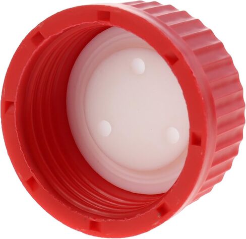 غطاء أمان Alwsci Red GL45 ، غطاء أمان زجاجة الطور المتنقل ، ثلاثة منافذ للأنابيب 1/16 ″ OD ، 1 PC/PK in Kuwait