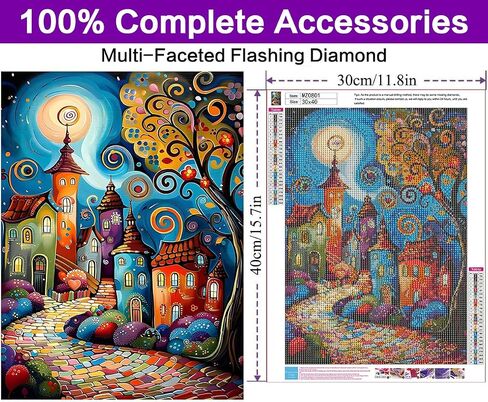 croshom Diamond Art Kits for Adults, Halloween Diamond Painting Kits for Adults, 5D DIY Horror Diamonds Art Craft Kit, Full Round Diamonds Painting for Home Wall Decor Gifts 12" x 16" in Saudi Arabia