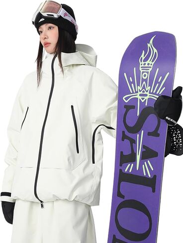 Insulated Snow Coat for Men Women Waterproof Hooded Snowboarding Jacket Outddoor Breathable Ski Jackets in Kuwait
