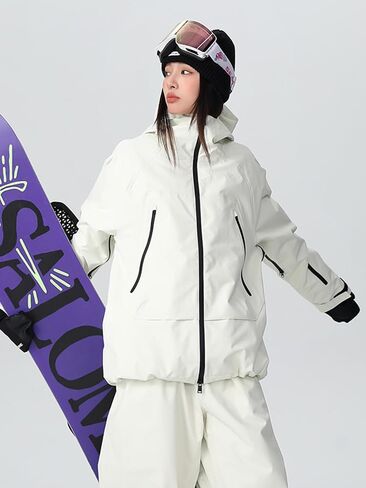 Insulated Snow Coat for Men Women Waterproof Hooded Snowboarding Jacket Outddoor Breathable Ski Jackets in Kuwait