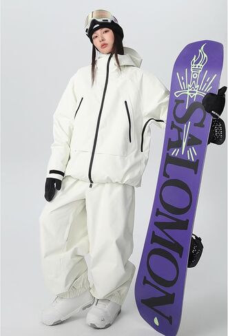 Insulated Snow Coat for Men Women Waterproof Hooded Snowboarding Jacket Outddoor Breathable Ski Jackets in Kuwait