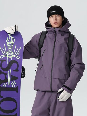 Insulated Snow Coat for Men Women Waterproof Hooded Snowboarding Jacket Outddoor Breathable Ski Jackets in Kuwait