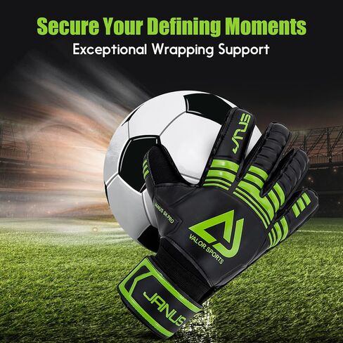 Soccer Goalkeeper Gloves with Finger Protection to Prevent Injuries, Strong Grip for Tough Tackles, Breathable Goal Keeper Gloves for for Kids, Youth and Adult in Saudi Arabia