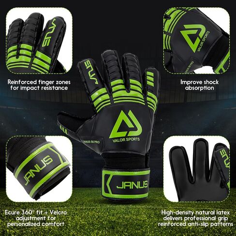 Soccer Goalkeeper Gloves with Finger Protection to Prevent Injuries, Strong Grip for Tough Tackles, Breathable Goal Keeper Gloves for for Kids, Youth and Adult in Saudi Arabia