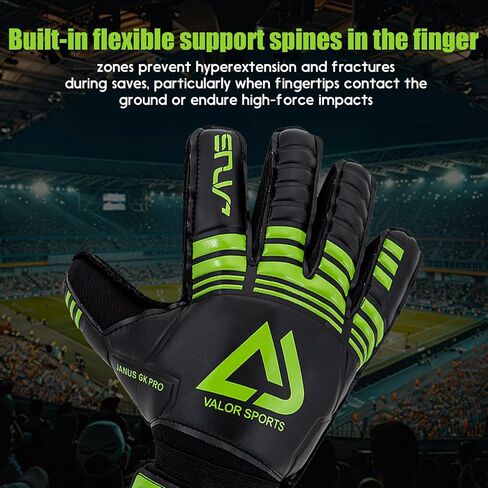 Soccer Goalkeeper Gloves with Finger Protection to Prevent Injuries, Strong Grip for Tough Tackles, Breathable Goal Keeper Gloves for for Kids, Youth and Adult in Saudi Arabia